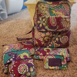 Vera Bradley backpack purse and accessories